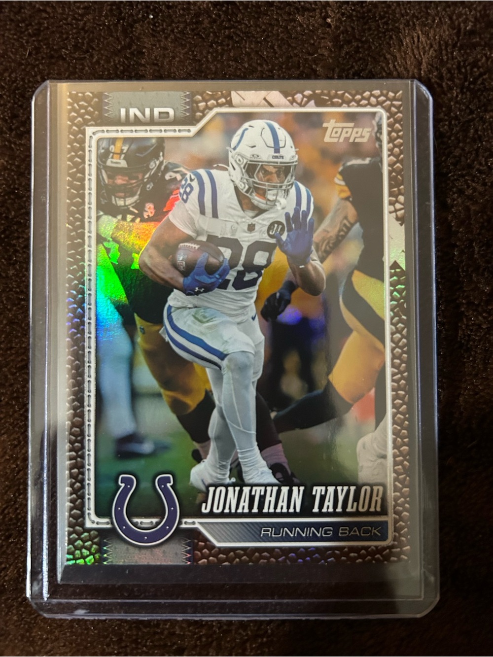 Topps Jonathan Taylor Card - White & Blue with Holographic Accents